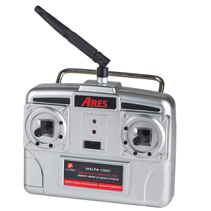 ARES AZSA1838 HITEC RED 4CH TRANSMITTER W/100MA CHARGER FOKKER DVII FIRELANDS4