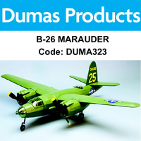 DUMAS 323 B-26 MARAUDER 30 INCH WINGSPAN RUBBER POWERED