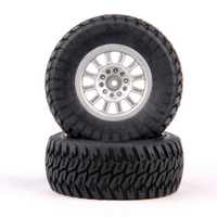 HELION HLNA0154 TIRES. AT2. MOUNTED. SILVER WHEEL. PAIR (DOMINUS. SC)