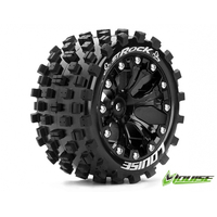ST-Rock 2.8 Tyre w/rim Black 12mm hex