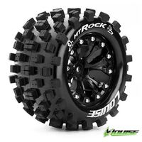 MT-Rock 2.8 tyre w/rim Black 12mm hex