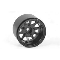 Deep Dish Wagon 1.55" Stamped Steel Beadlock Wheels (Black)