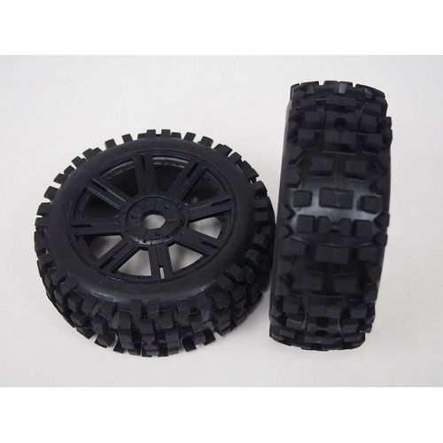 B-Ulldoze Black Spoke 1/8 Tyre & rim