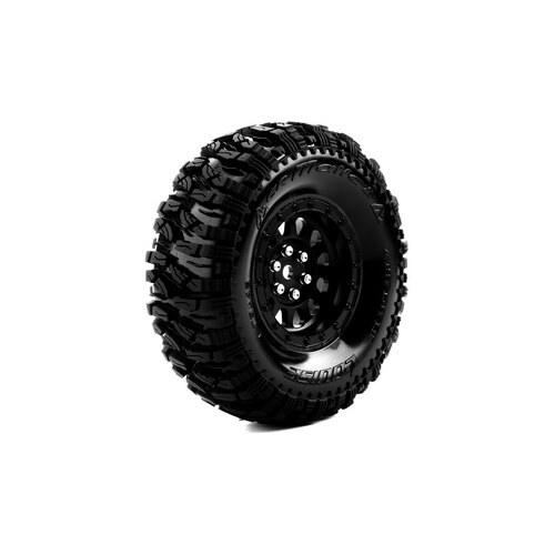CR-Mallet Super Soft Crawler Tyre 1.9" class tyre 12mm hex Chrome Black