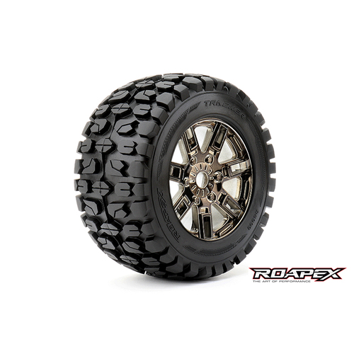 Tracker Chrome Black wheel with 0 offset 17mm hex mounted