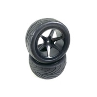 1:10 Buggy Wheel Set 6-Spoke/Street rear black (2)