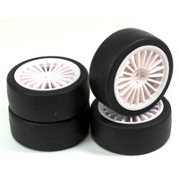 Wheel Set Onroad "20 Spoke / Slick" white 1:10 (4 pcs)