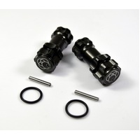 1/8 Car extention hub, Gun metal (2)