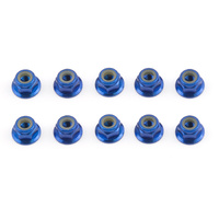 FT Locknuts, M4, flanged, blue aluminum