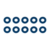 Washers, 7.8x3.5x0.5mm, blue aluminum