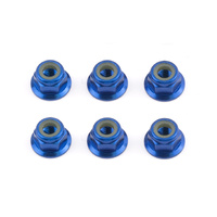 FT Locknuts, M4 blue aluminum, flanged