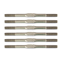 RC10B6.1 FT Titanium Turnbuckle Set, 3x48 mm/1.875 in, silver