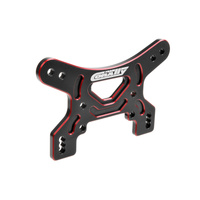 Team Corally - Shock Tower - Front - 3mm - Alu 7075 - Hard Anodized Black/Red - 1 Pc