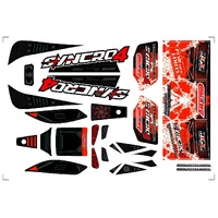Team Corally - Body Decal Sheet - Syncro 4 - Pre-Cut - Orange Color - 1 Pc
