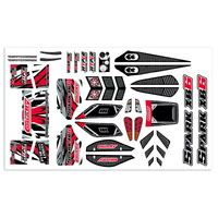 Team Corally - Body Decal Sheet - Spark XB6 - Red - 1 pc