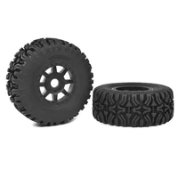 Team Corally - 1-8 SC Tires - Mudclaws - Glued on Black SC Rims - 1 Pair