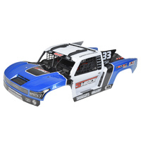 Team Corally - Polycarbonate Body - Shiroi + Driver Interior + Roll Cage + Body Accessories - Decals - Blue - Cut - 1 Pc