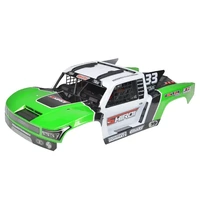 Team Corally - Polycarbonate Body Shiroi + Driver Interior + Roll Cage + Body Accessories - Decals - Green - Cut - 1 P