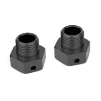 Team Corally - Wheel Hex Adapter - Aluminum - Black - 2 Pcs