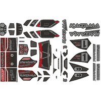Team Corally - Body Decal Sheet - KAGAMA - Limited Edition - Pre-Cut - Red Color - 1 Pc