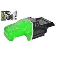 Team Corally - Polycarbonate Body - Furago XD - Painted - Cut - Decals - Green Color - 1 Pc