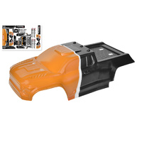 Team Corally - Polycarbonate Body - Furago XD - Painted - Cut - Decals - Orange Color - 1 Pc
