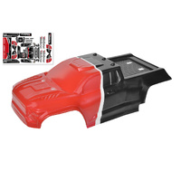 Team Corally - Polycarbonate Body - Furago XD - Painted - Cut - Decals - Red Color - 1 Pc