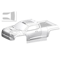 Team Corally - Polycarbonate Body - Furago XD - Clear - Cut - Decals - 1 Pc