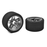 Team Corally - Attack foam tires - 1/8 Circuit - 30 shore - Front - 69mm - Carbon rims - 2 pcs