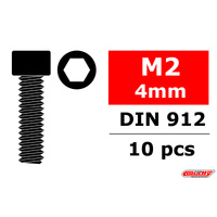 Team Corally - Steel Screws M2 x 4mm - Hex Socket Head - 10 pcs