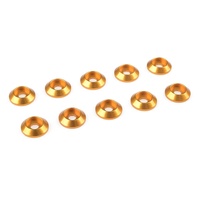 Team Corally - Aluminium Washer - for M3 Button Head Screws - OD=10mm - Gold - 10 pcs