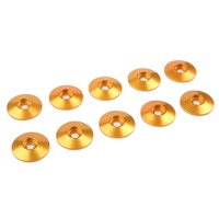 Team Corally - Aluminium Washer - for M3 Button Head Screws - OD=15mm - Gold - 10 pcs