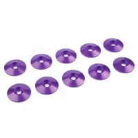 Team Corally - Aluminium Washer - for M3 Button Head Screws - OD=15mm - Purple - 10 pcs
