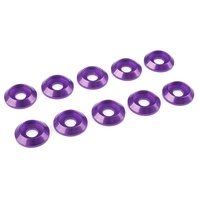 Team Corally - Aluminium Washer - for M4 Button Head Screws - OD=12mm - Purple - 10 pcs