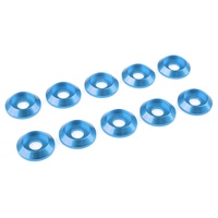 Team Corally - Aluminium Washer - for M4 Button Head Screws - OD=12mm - Blue - 10 pcs