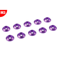 Team Corally - Aluminium Washer - for M3 Button Head Screws - OD=10mm - Purple - 10 pcs
