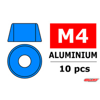Team Corally - Aluminium Washer - for M4 Socket Head Screws - OD=10mm - Blue - 10 pcs
