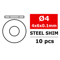 Team Corally - Steel Metric Shim - 4x6x0,1mm - 10 pcs