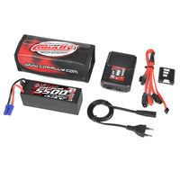 Team Corally - Energy Pack - Lipo 60C - 5500Mah - 4S - EC-5 - Hard Case + Racer 50 - 2-4S AC Charger + Lipo Safety Bag + Charge-Balance Lead