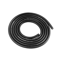 Team Corally - Ultra V+ Silicone Wire - Super Flexible - Black - 14AWG - 1018 / 0.05 Strands - ODø 3.5mm - 1m