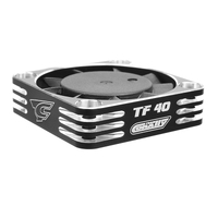 Team Corally - Ultra High Speed Cooling Fan TF-40 w/BEC connector - 40mm - Color Black - Silver