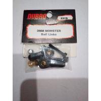 DUBRO 2319 3MM MONSTER LINKS (2 PCS PER PACK)