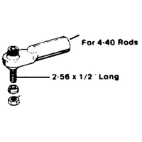 DUBRO 369 2-56 SWIVEL BALL LINK/4-40 ROD (1 PC PER PACK)