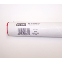 DUBRO 890 48in (1220MM) .072 ROD 2-56 THREAD (24 PC PER TUBE)