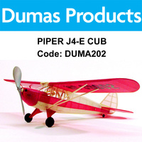 DUMAS 202 PIPER J4-E CUB COUPE WALNUT SCALE 17.5 INCH WINGSPAN RUBBER POWER