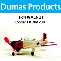 DUMAS 204 T-34 WALNUT SCALE 17.5 INCH WINGSPAN RUBBER POWERED