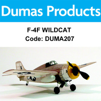 DUMAS 207 F-4F WILDCAT WALNUT SCALE 17.5 INCH WINGSPAN RUBBER POWERED