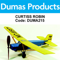 DUMAS 215 CURTISS ROBIN WALNUT SCALE 17.5 INCH WINGSPAN RUBBER POWERED