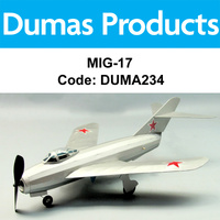 DUMAS 234 MIG-17 WALNUT SCALE 18 INCH WINGSPAN RUBBER POWERED