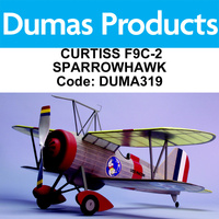 DUMAS 319 CURTISS F9C-2 SPARROWHAWK 30 INCH WINGSPAN RUBBER POWERED